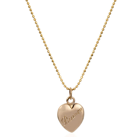 Engraved Heart Necklace - Bianca Pratt Jewelry