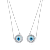Diamond and Mother of Pearl Evil eye  Escapularia