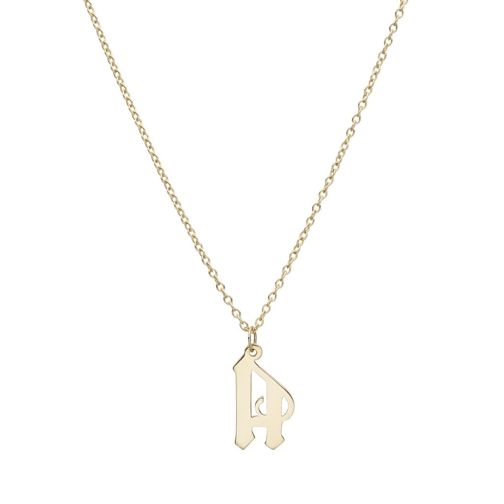 Gothic Initial Pendant — GLDN