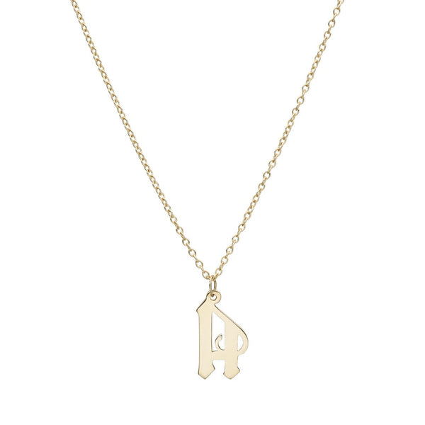 Gothic Initial Necklace - Bianca Pratt Jewelry