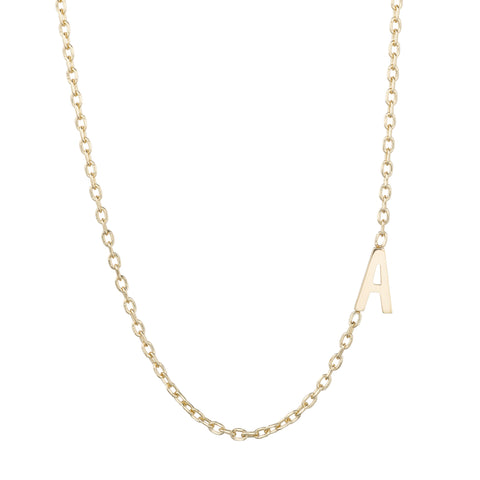Asymmetrical Initial Necklace - Bianca Pratt Jewelry