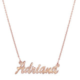 Nameplate Necklace, Relaxed name plate font