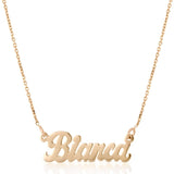 Nameplate Necklace, Sweet script font