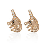 Black Diamond Unicorn Earrings - Bianca Pratt Jewelry