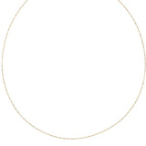 Elongated Beaded Diamond Cable Cut Chain