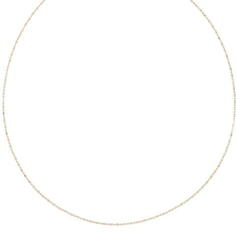 Elongated Beaded Diamond Cable Cut Chain