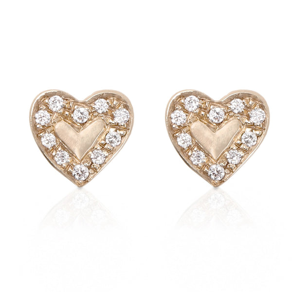 Diamond Heart Earrings - Bianca Pratt Jewelry