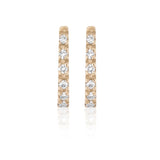 Diamond Oval Huggies - Bianca Pratt Jewelry