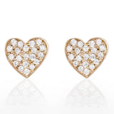 Diamond Pavé Heart Earrings - Bianca Pratt Jewelry