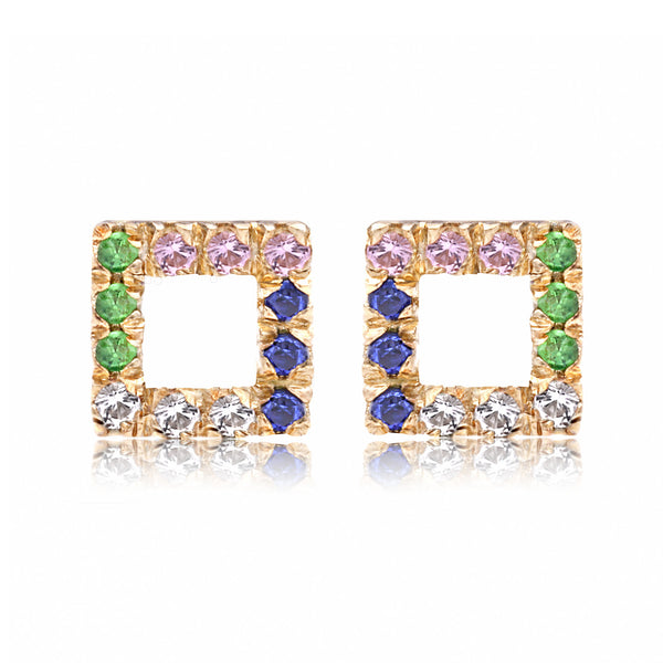 Bright Open Square Stud - Bianca Pratt Jewelry