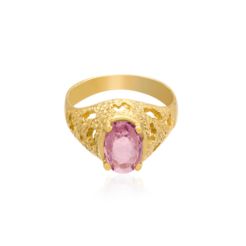 Pinky Ring with Pink Sapphire Stone