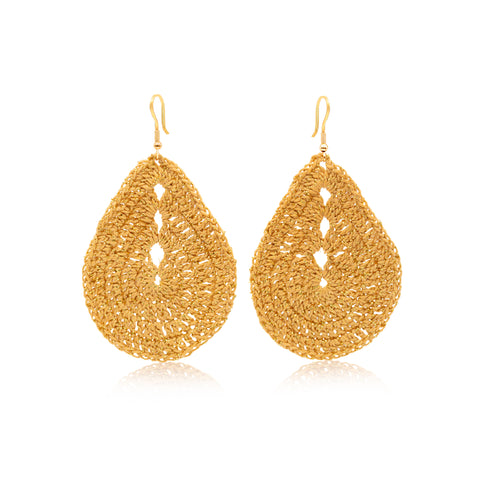 Willow Organic Crochet Embroidered Earrings