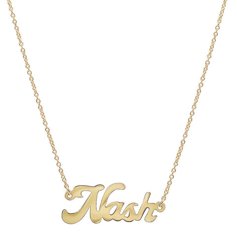 Nameplate Necklace, Western font