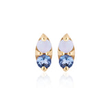 Opal and Blue Sapphire Earrings - Bianca Pratt Jewelry