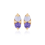 Opal and Tanzanite Earrings