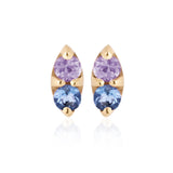 Purple and Blue Marquis Sapphire Earrings - Bianca Pratt Jewelry
