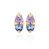Purple and Blue Marquis Sapphire Earrings - Bianca Pratt Jewelry