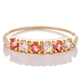 White Sapphire and Pink Tourmaline Stack Ring - Bianca Pratt Jewelry