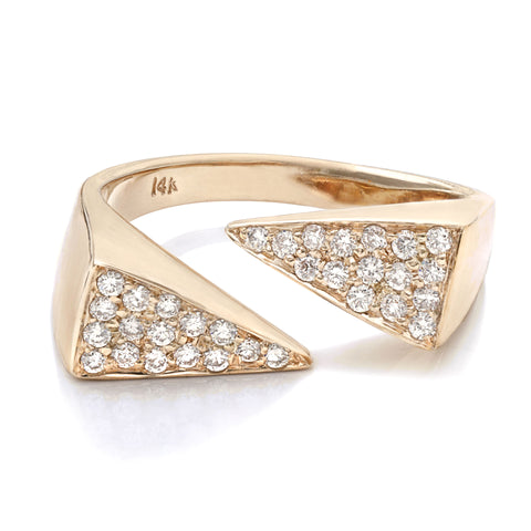 Triangle Pavé Ring - Bianca Pratt Jewelry