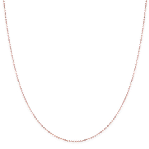 Rose Gold Beaded Cable Chain Necklace - Bianca Pratt Jewelry