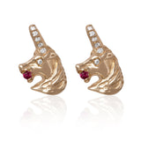 Ruby Unicorn Earrings - Bianca Pratt Jewelry