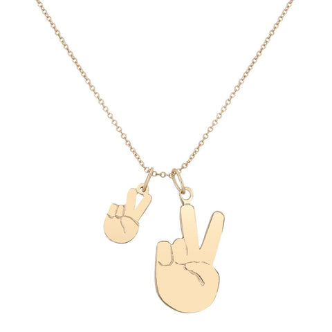 Small/Large Peace Emoji Necklace - Bianca Pratt Jewelry