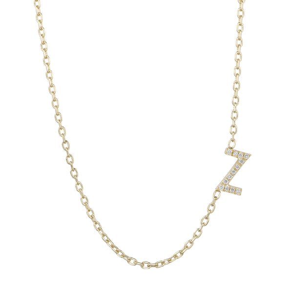 Diamond Initial Necklace