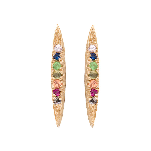 Rainbow Canoe Earrings - Bianca Pratt Jewelry
