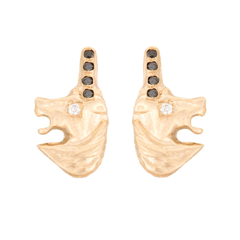 Black Diamond Unicorn Studs - Bianca Pratt Jewelry