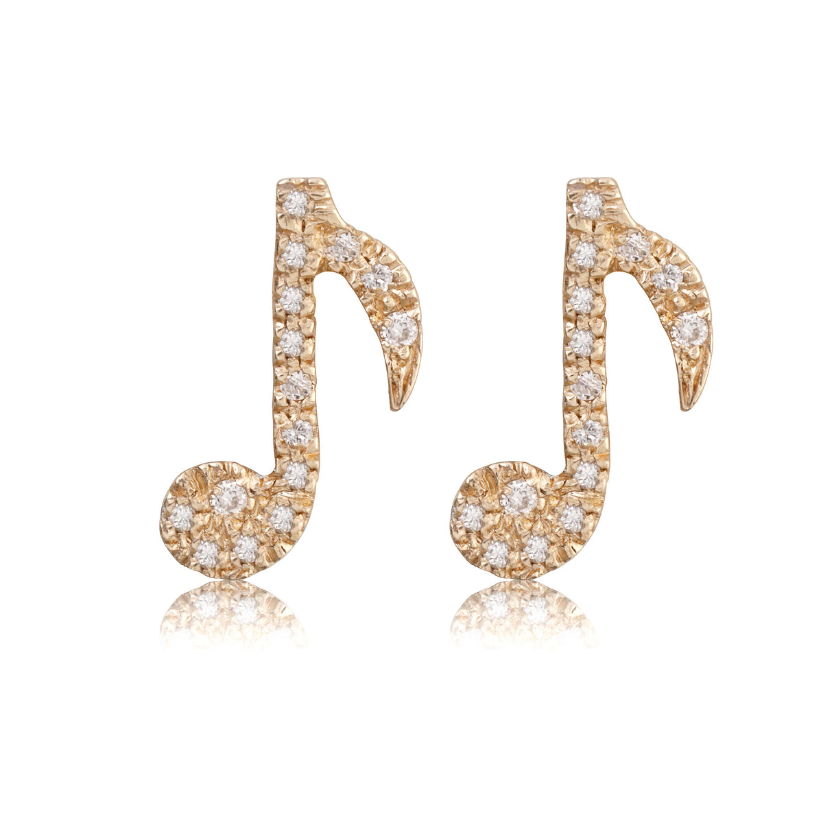 Diamond Music Note Stud – Bianca Pratt Jewelry