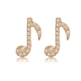 Diamond Music Note Stud - Bianca Pratt Jewelry