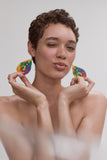 Willow Organic Crochet Embroidered Earrings