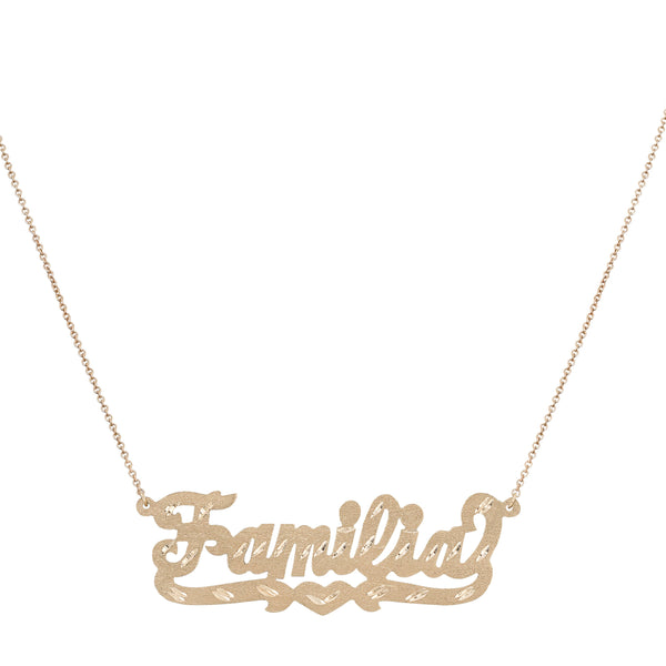 Familia Nameplate Necklace - Bianca Pratt Jewelry