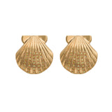 Canary Diamond Shell Studs - Bianca Pratt Jewelry