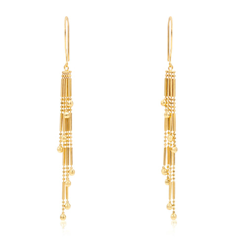 Beaded Multi-Thread Earring