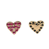 Mismatched Heart Earrings - Bianca Pratt Jewelry