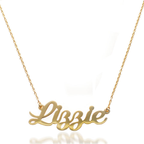 Nameplate Necklace, Classical script font