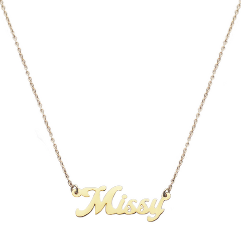 Nameplate Necklace, Western font