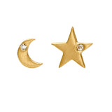 Moon and Star Studs - Bianca Pratt Jewelry