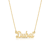 Nameplate Necklace, City font