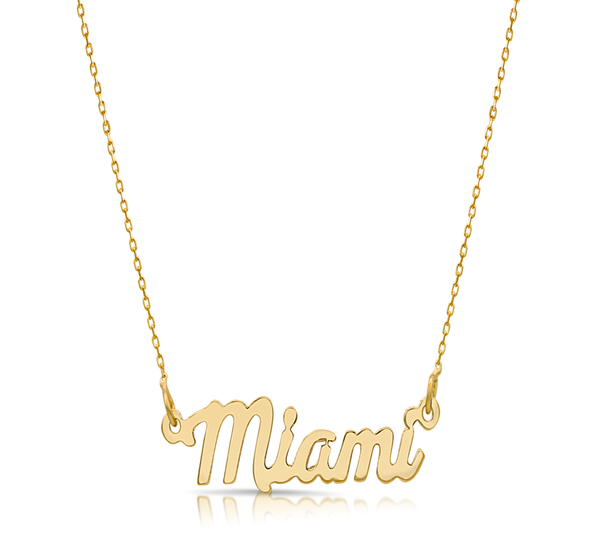 Nameplate Necklace, City font