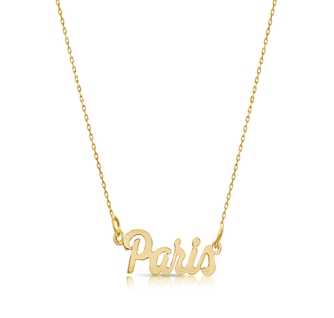 Nameplate Necklace, City font