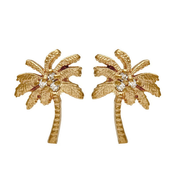Palm Tree Studs - Bianca Pratt Jewelry