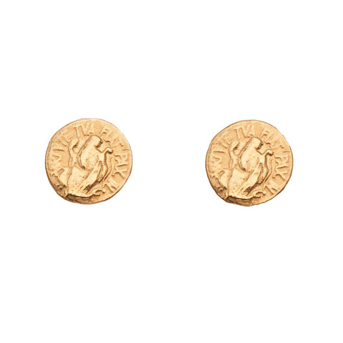 Sao Bento Coin Studs - Bianca Pratt Jewelry