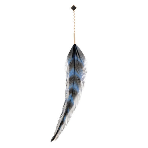 Sapphire Feather Earring - Bianca Pratt Jewelry